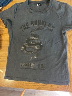 The Kooples Kids Black Snake Graphic Short Sleeve Tee